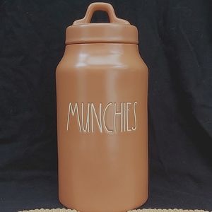 Rae Dunn MUNCHIES Orange Canister Jar